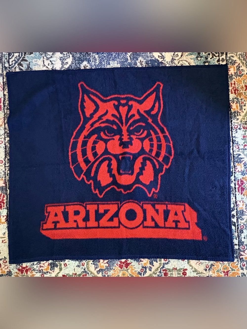 University Of Arizona Wildcats Throw Blanket Biederlack USA Red Blue